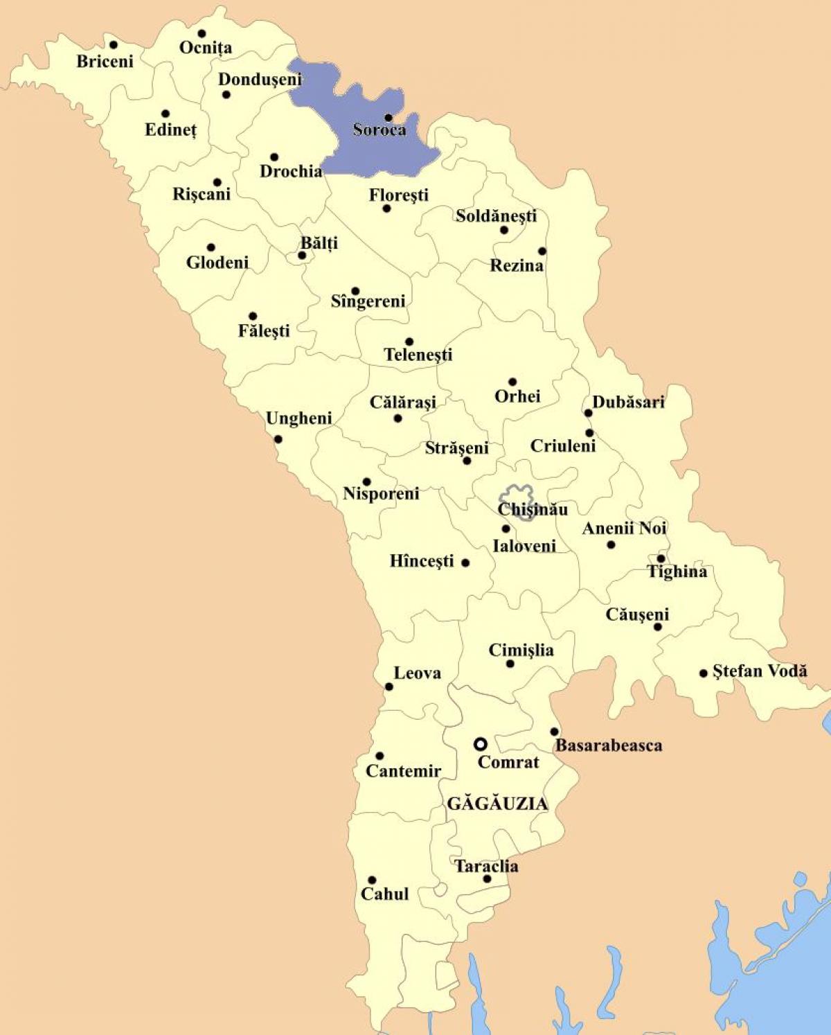 خريطة كاهول مولدوفا