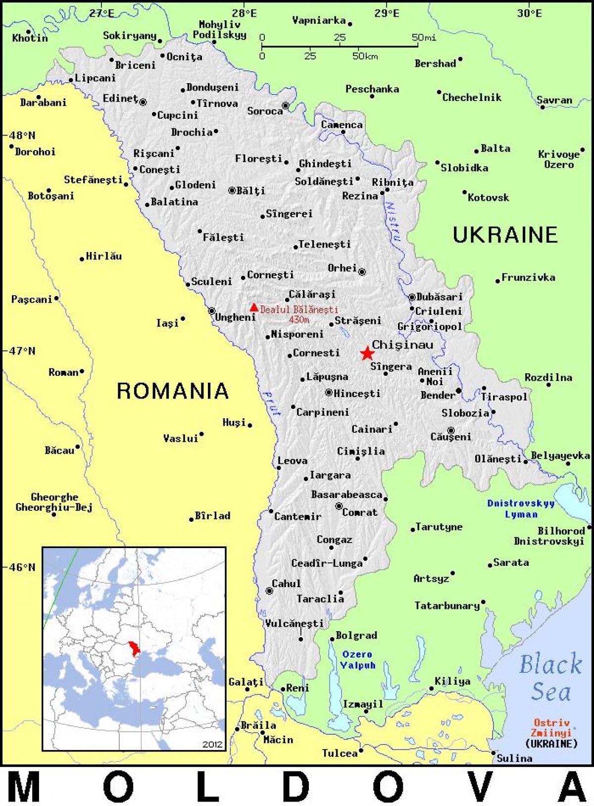 خريطة مولدوفا البلد 