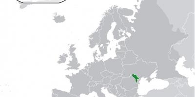 مولدوفا الموقع على خريطة العالم ، 